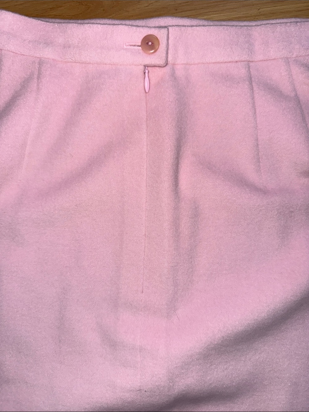 Vintage Escada Margaretha Ley Pink Pencil Skirt Wool Cashgora 1980 size 40 US 8 - Picture 8 of 13